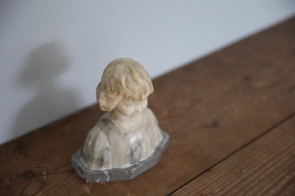 フランスアンティーク大理石製胸像/彫像/彫刻ペーパーウェイト(88-194-1)