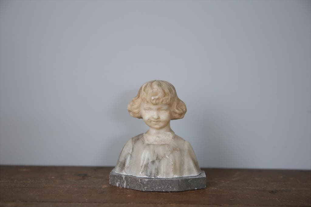フランスアンティーク大理石製胸像/彫像/彫刻ペーパーウェイト(88-194-1)