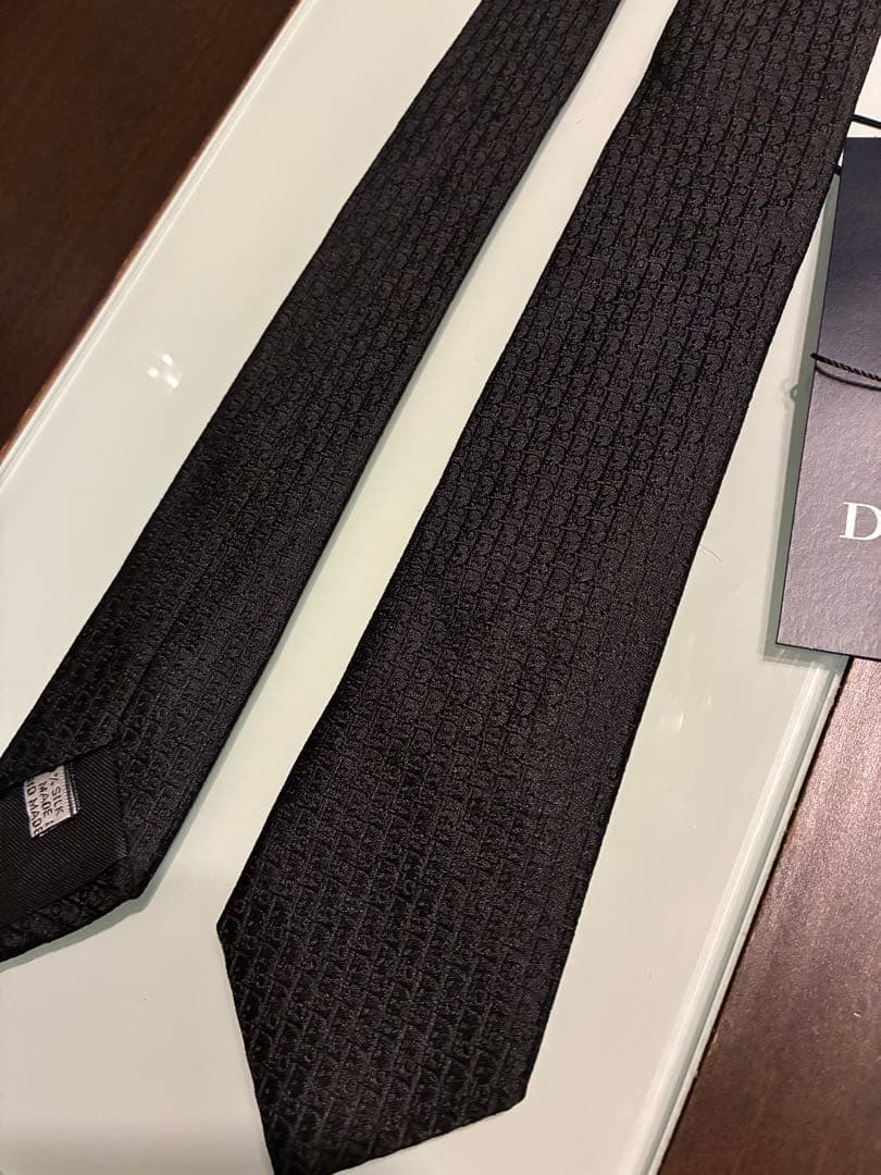 【美品】Dior ディオール ネクタイ オブリーク ジャガード シルク ネクタイ