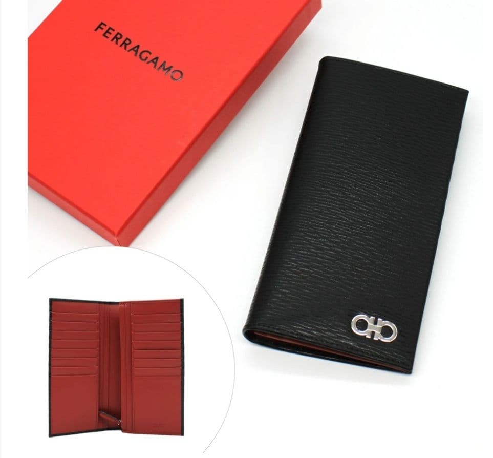 ☆新品未使用2025年秋☆Ferragamo 二つ折り財布 ダブルガンチーニ