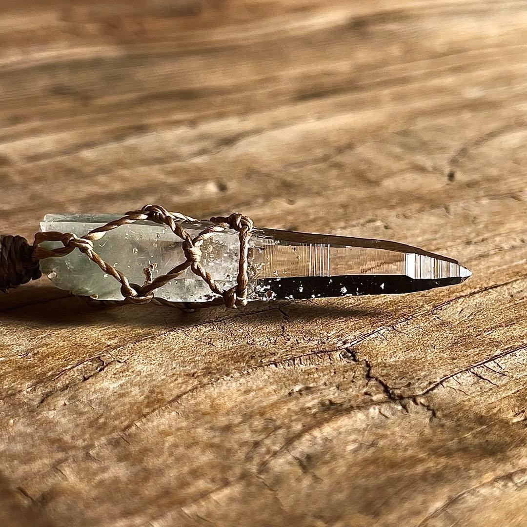 ヒマラヤ水晶 ガネッシュヒマール ＊ マクラメネックレス ペンダント 21