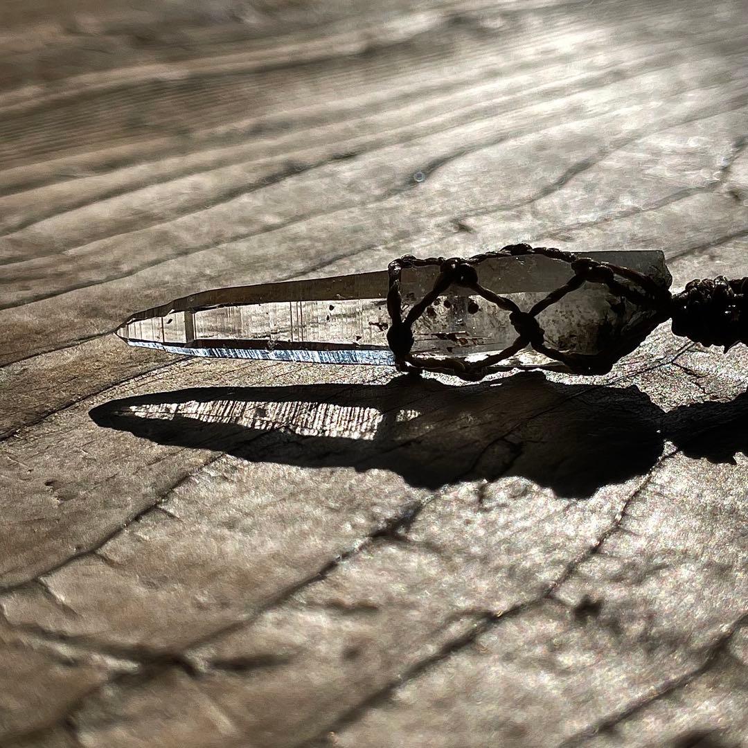 ヒマラヤ水晶 ガネッシュヒマール ＊ マクラメネックレス ペンダント 21