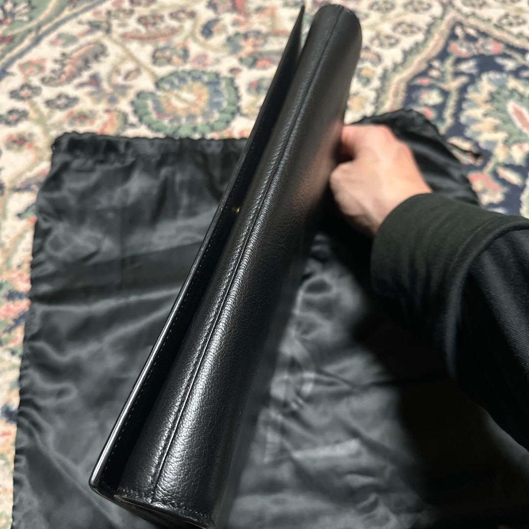 サンローラン　YSL 黒 レザークラッチバッグ