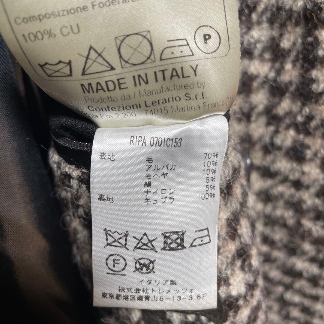 TAGLIATORE チェック柄 ダブルブレストコート