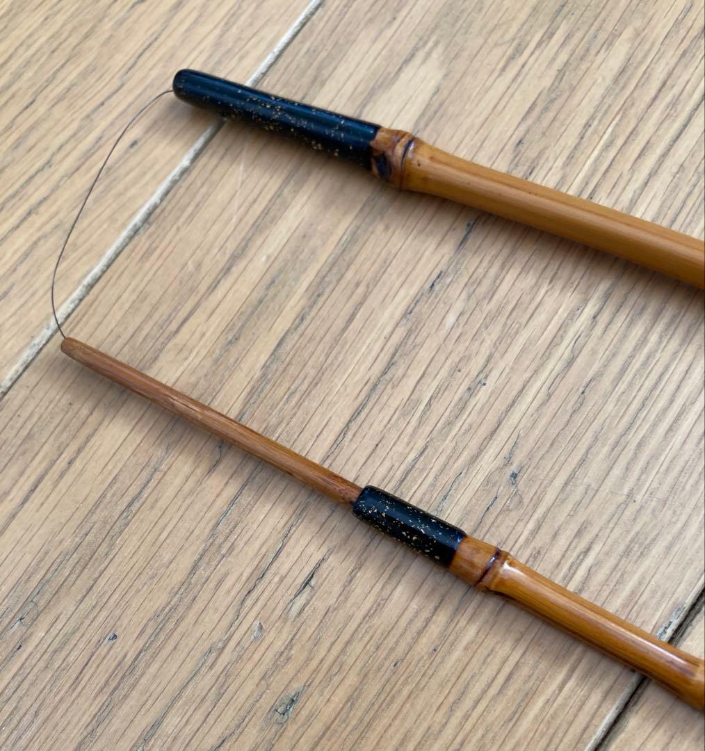 最終　江戸和竿　実釣未使用・完品　ハゼ用水雷竿　東作一門　寿代作　2継　93ｃｍ