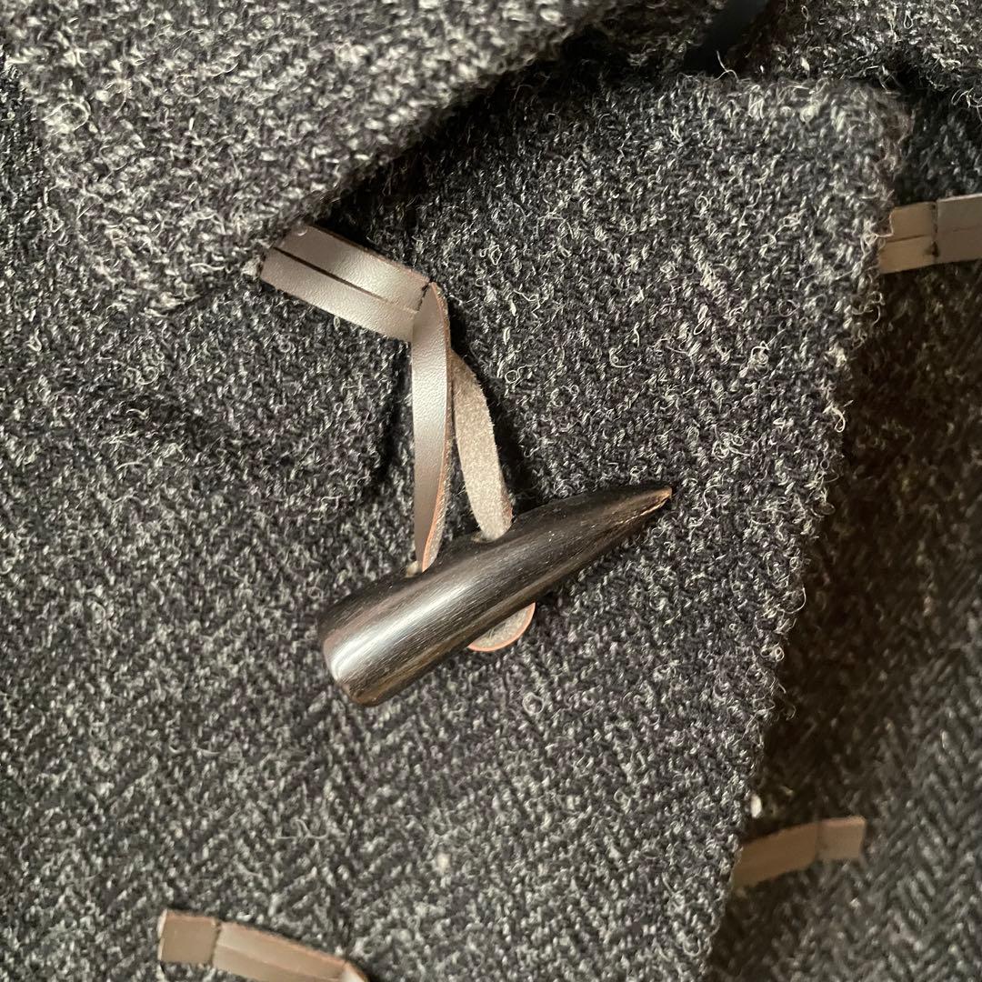 ⭐︎美品　スーツセレクト　Harris Tweed ダッフルコート グレー　M