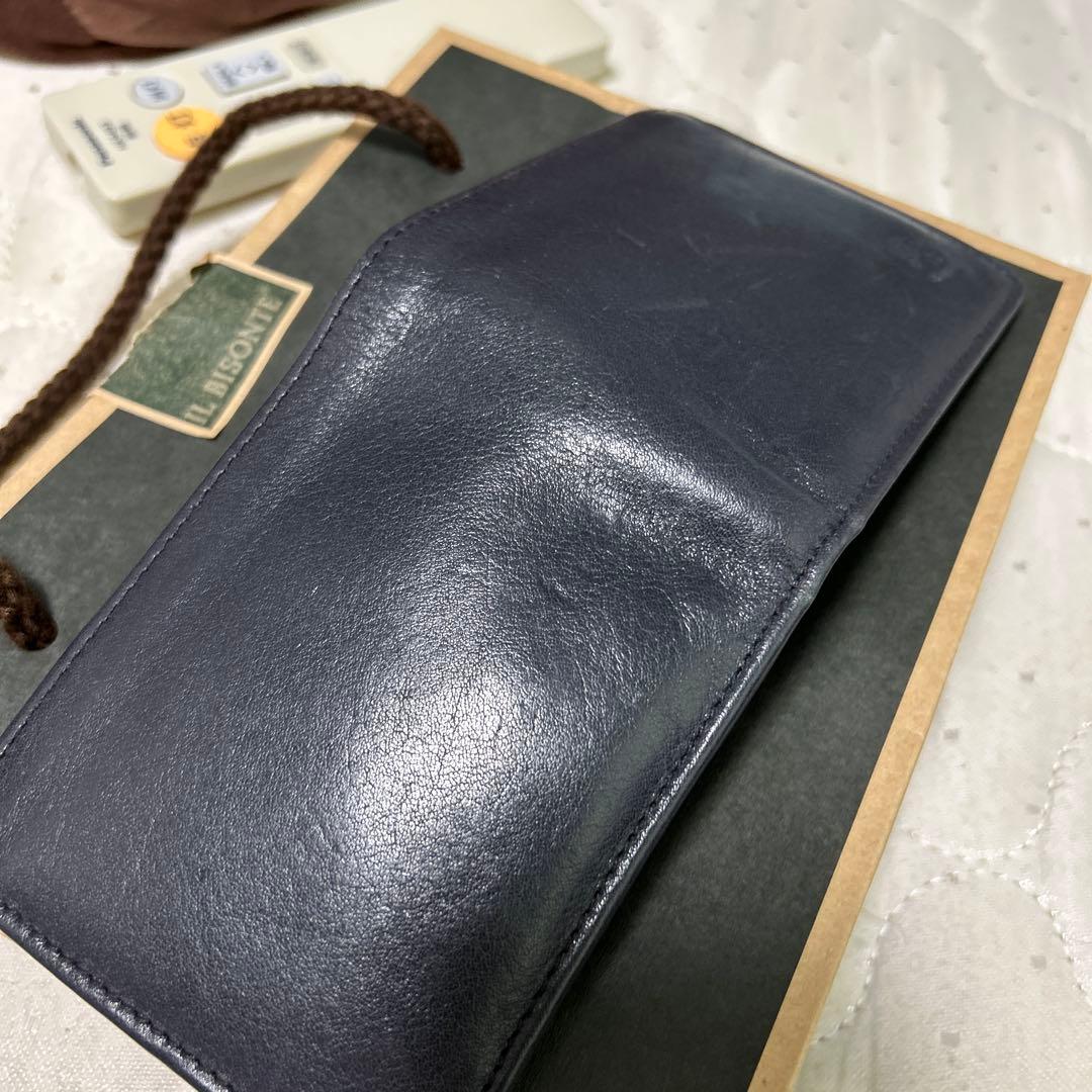 IL BISONTE 二つ折り財布 ダークブルー