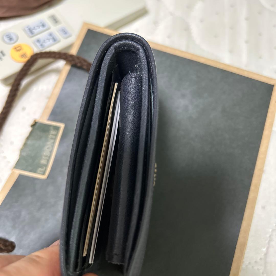 IL BISONTE 二つ折り財布 ダークブルー