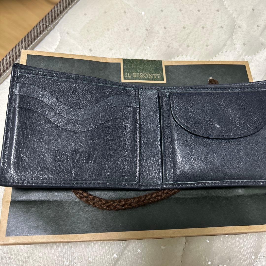IL BISONTE 二つ折り財布 ダークブルー
