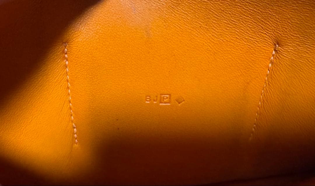 エルメス Hermes ドゴンデュオ GM 財布　ネイビー×オレンジ