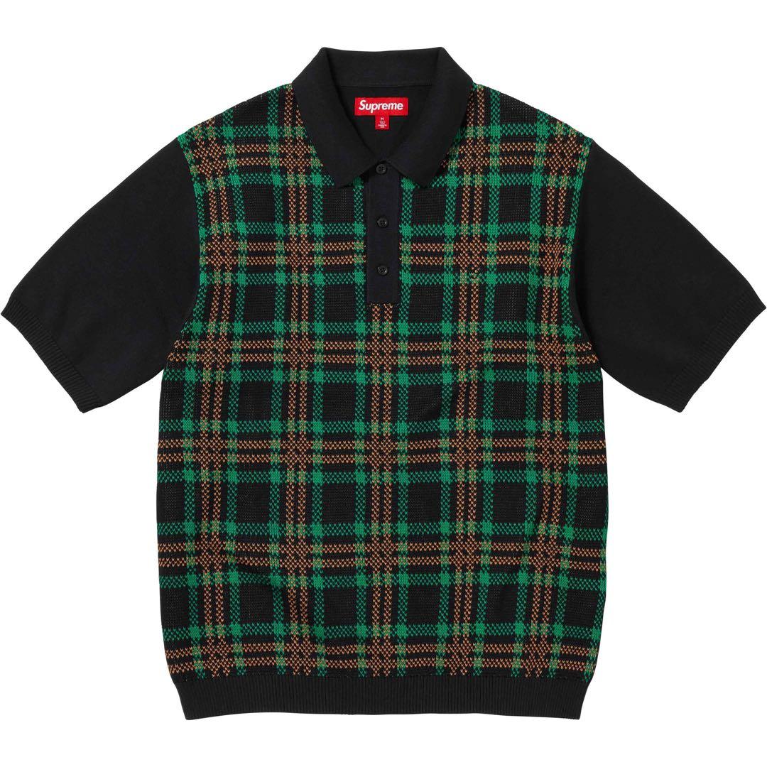 トップス Supreme Plaid Knit S/S Polo \