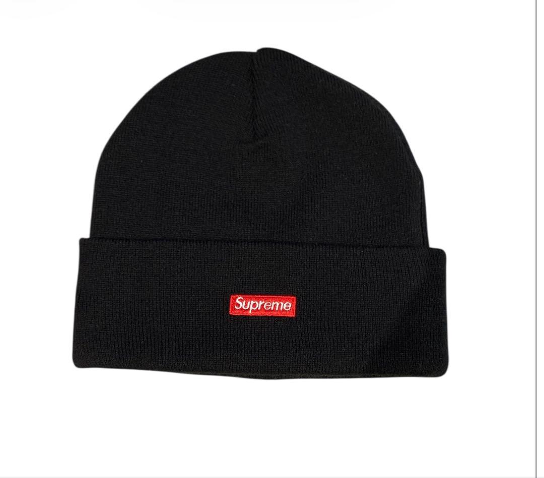 supremeネイビーニット帽 トライバル模様 Sマーク