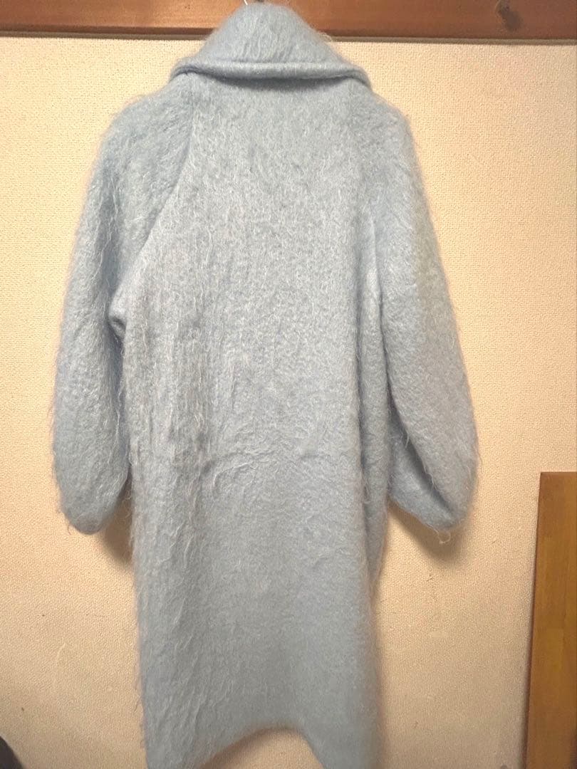 SNIDEL シャギーロングコート　ブルー