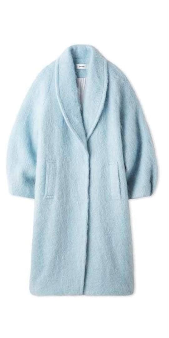 SNIDEL シャギーロングコート　ブルー