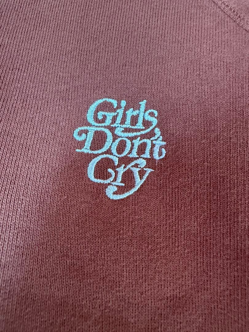 GIRLS DON'T CRY ZIP SWEAT HOODIE ブラウン M