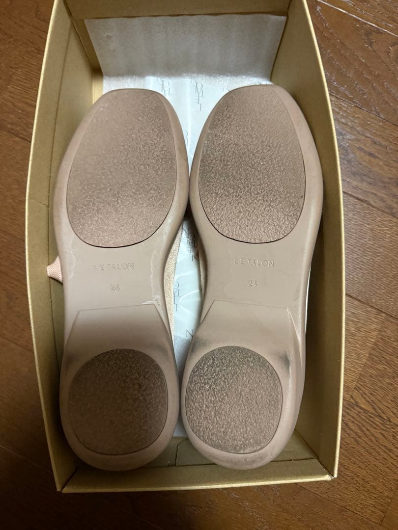 Le Talon ダブルリボンバレリーナ ピンク 24cm