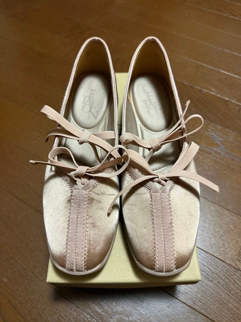 Le Talon ダブルリボンバレリーナ ピンク 24cm