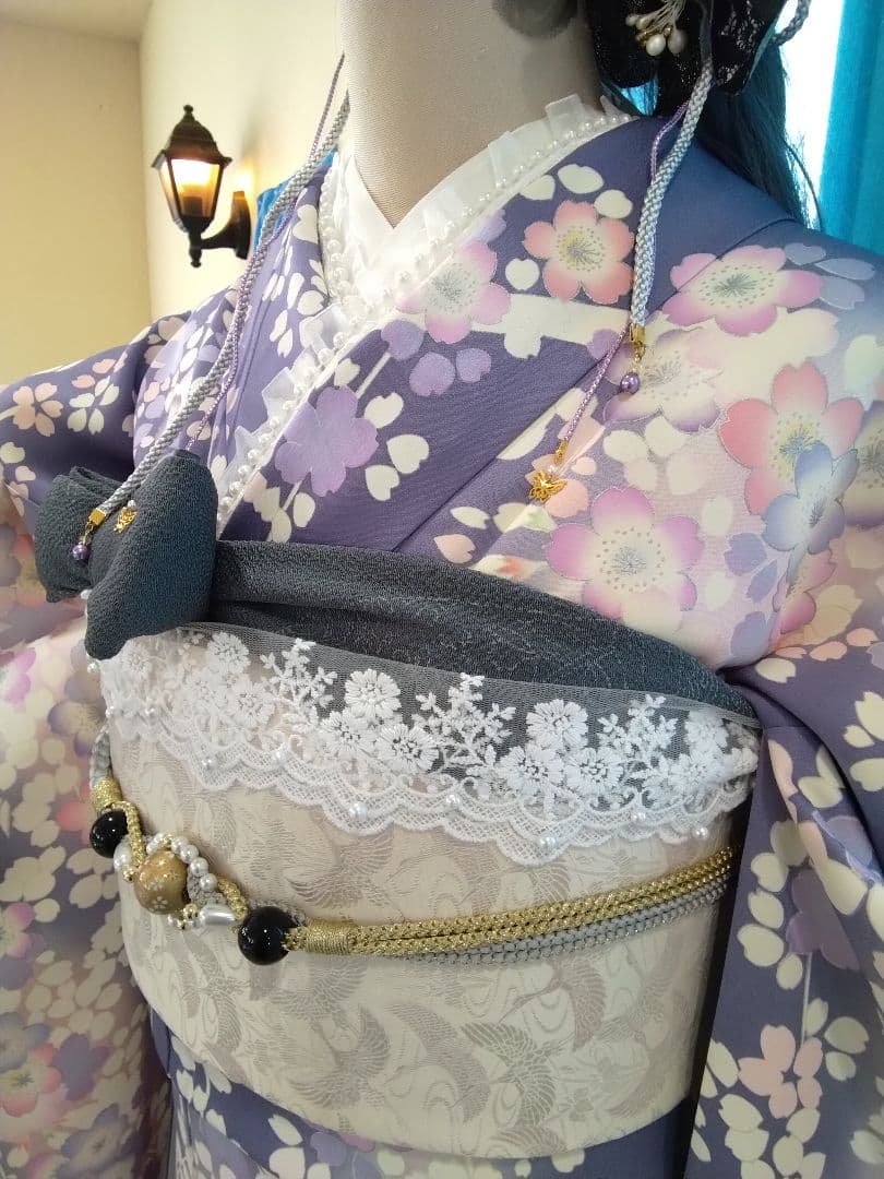 振袖フルセット、正絹京友禅、成人式、重ね衿、帯揚げ帯締め、京袋帯、長襦袢