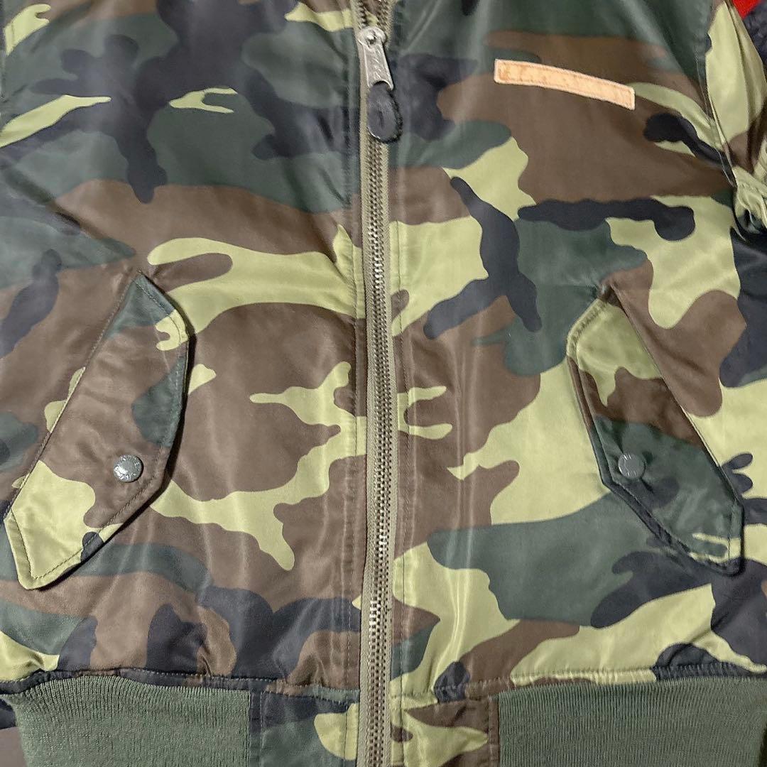 AVIREX ma-1 コマーシャル USAワッペン カモフラ