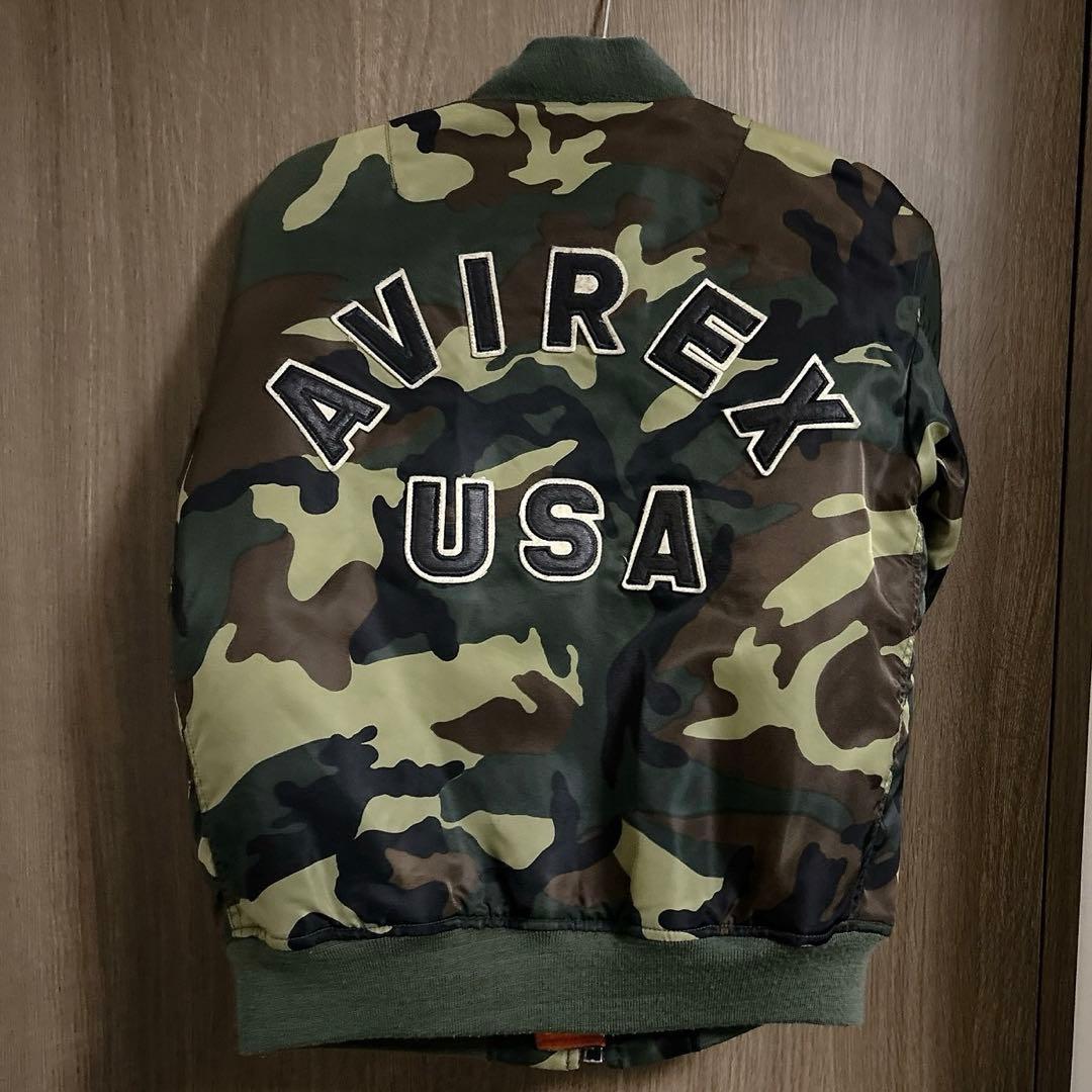 AVIREX ma-1 コマーシャル USAワッペン カモフラ