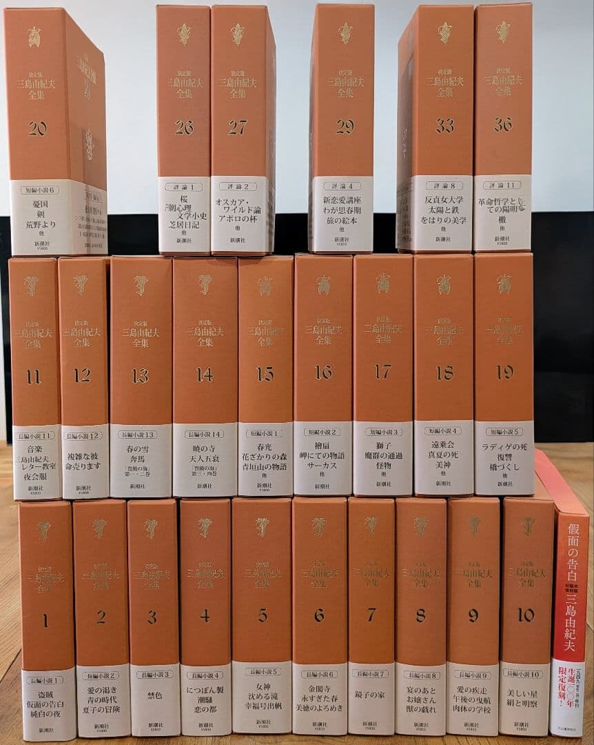 三島由紀夫全集　決定版と假面の告白