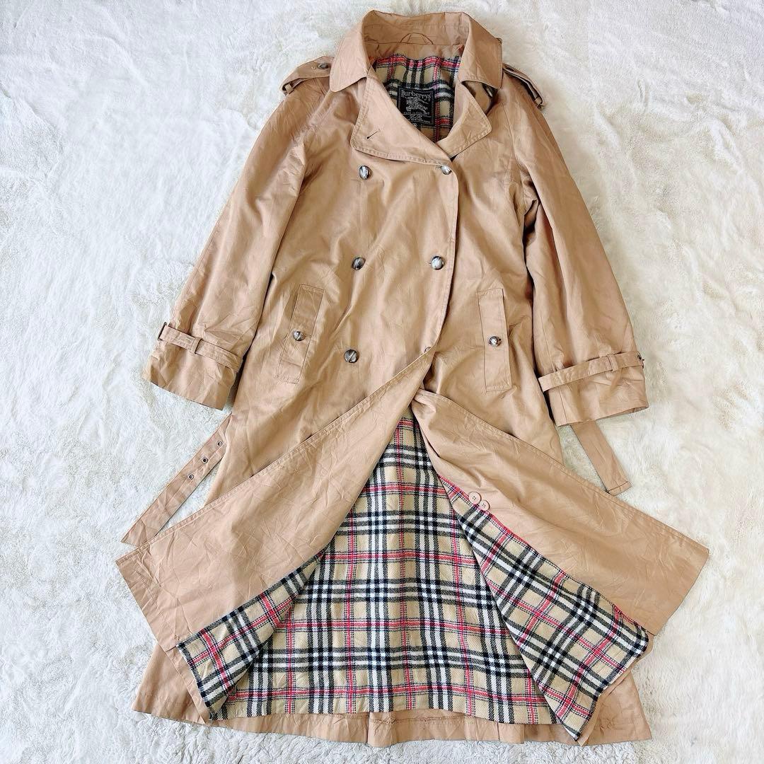 バーバリー　BURBERRY L トレンチコート　ノバチェック　イングランド製