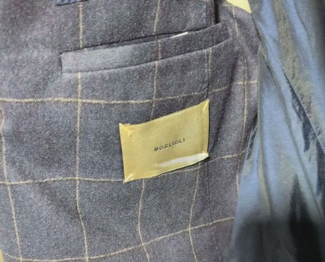 最終価格！ボリオリ HAMPTON スーツセットアップ 44 ネイビー チェック