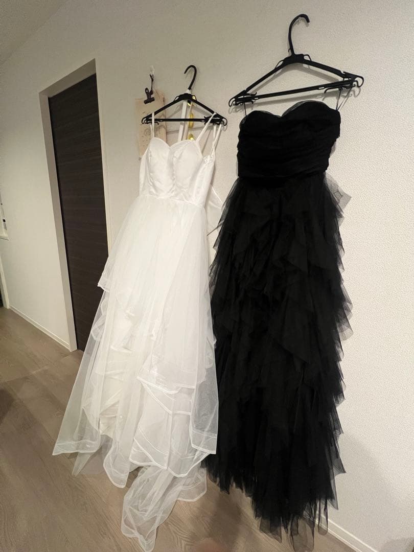 前撮り　ウェディング　ホワイト　ドレス