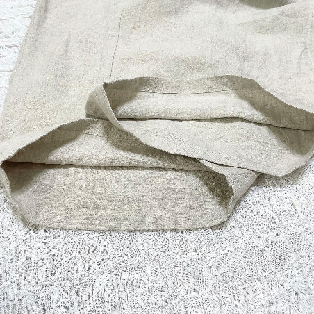 新品タグ付き 中川政七商店 厚手麻のサロペット ベージュ