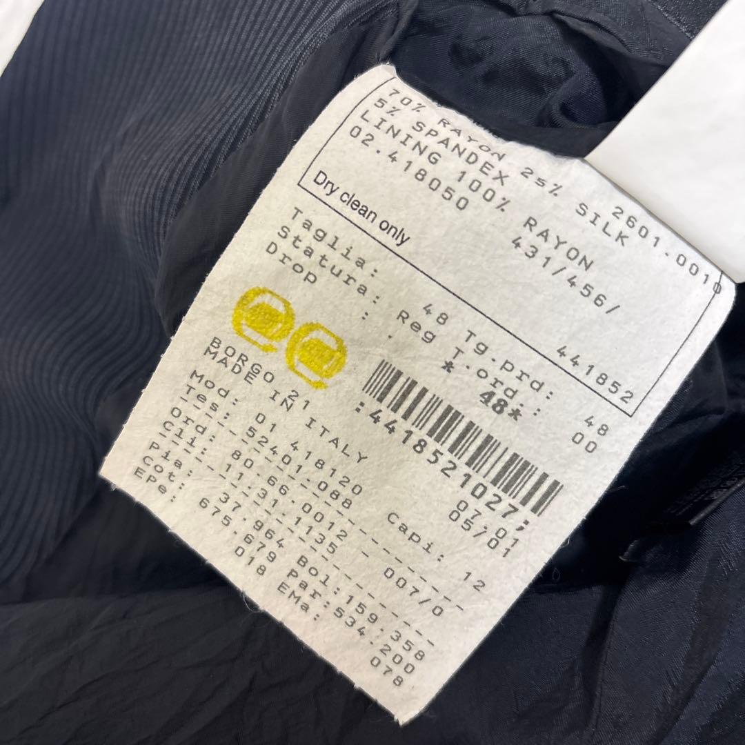 GIORGIO ARMANI スーツ　ネイビー　レーヨン　シルク　イタリア製