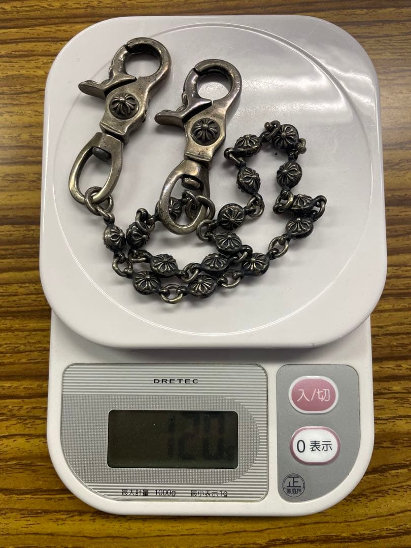 クロムハーツ2クリップクロスボールショートウォレットチェーン