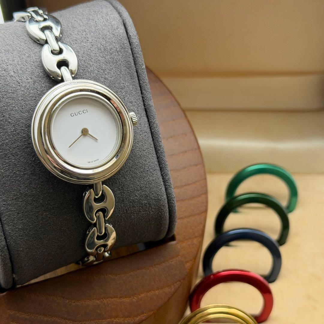 【高騰中】グッチ　チェンジベゼル　ベゼル5個付　箱付　シルバー　11.12.2L