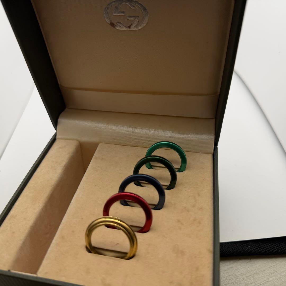 【高騰中】グッチ　チェンジベゼル　ベゼル5個付　箱付　シルバー　11.12.2L