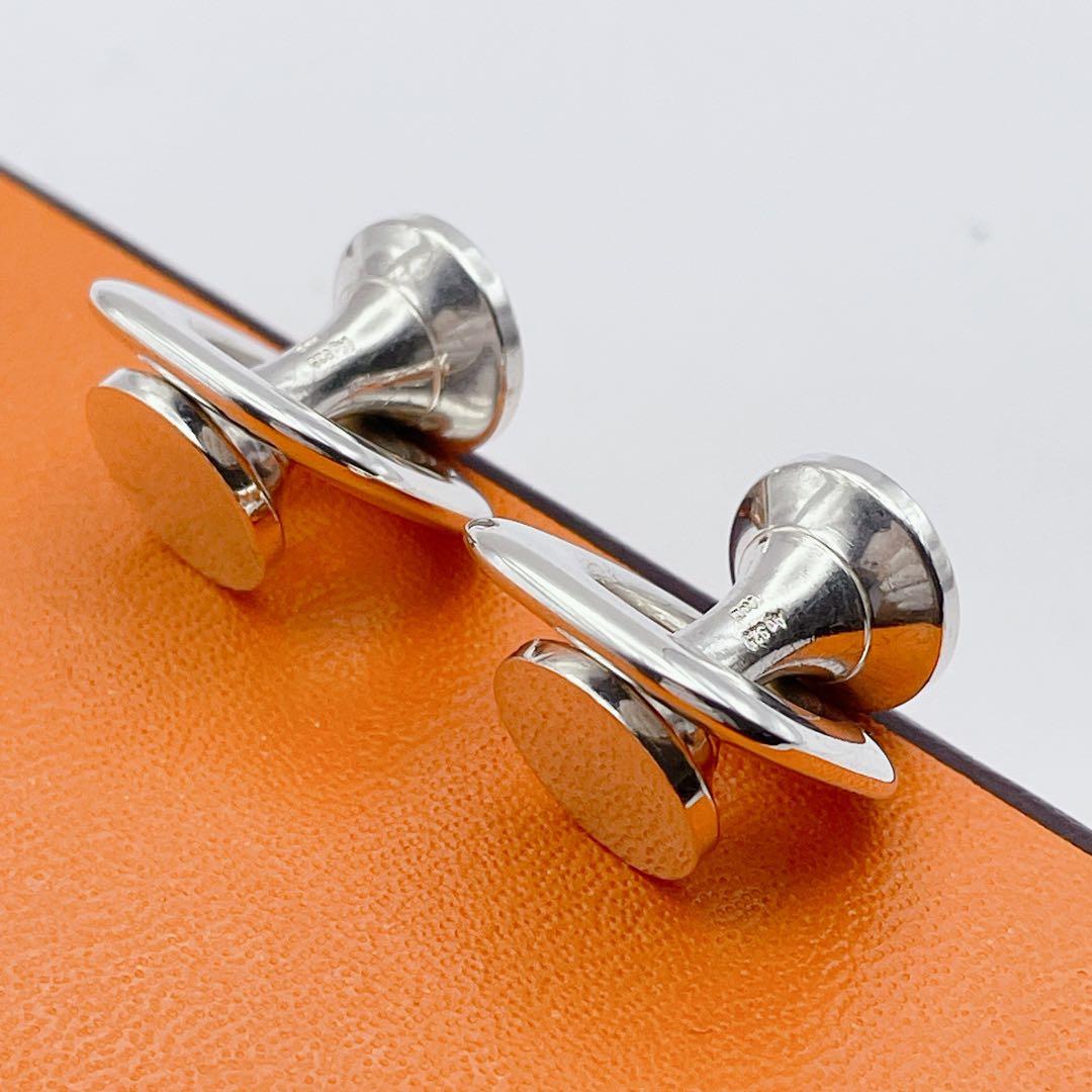 HERMES エルメス　カフリンクス　サークル　セリエ　スクエア　カットアウト