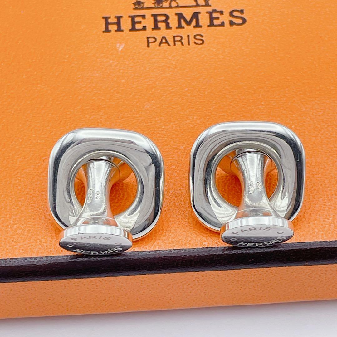 HERMES エルメス　カフリンクス　サークル　セリエ　スクエア　カットアウト