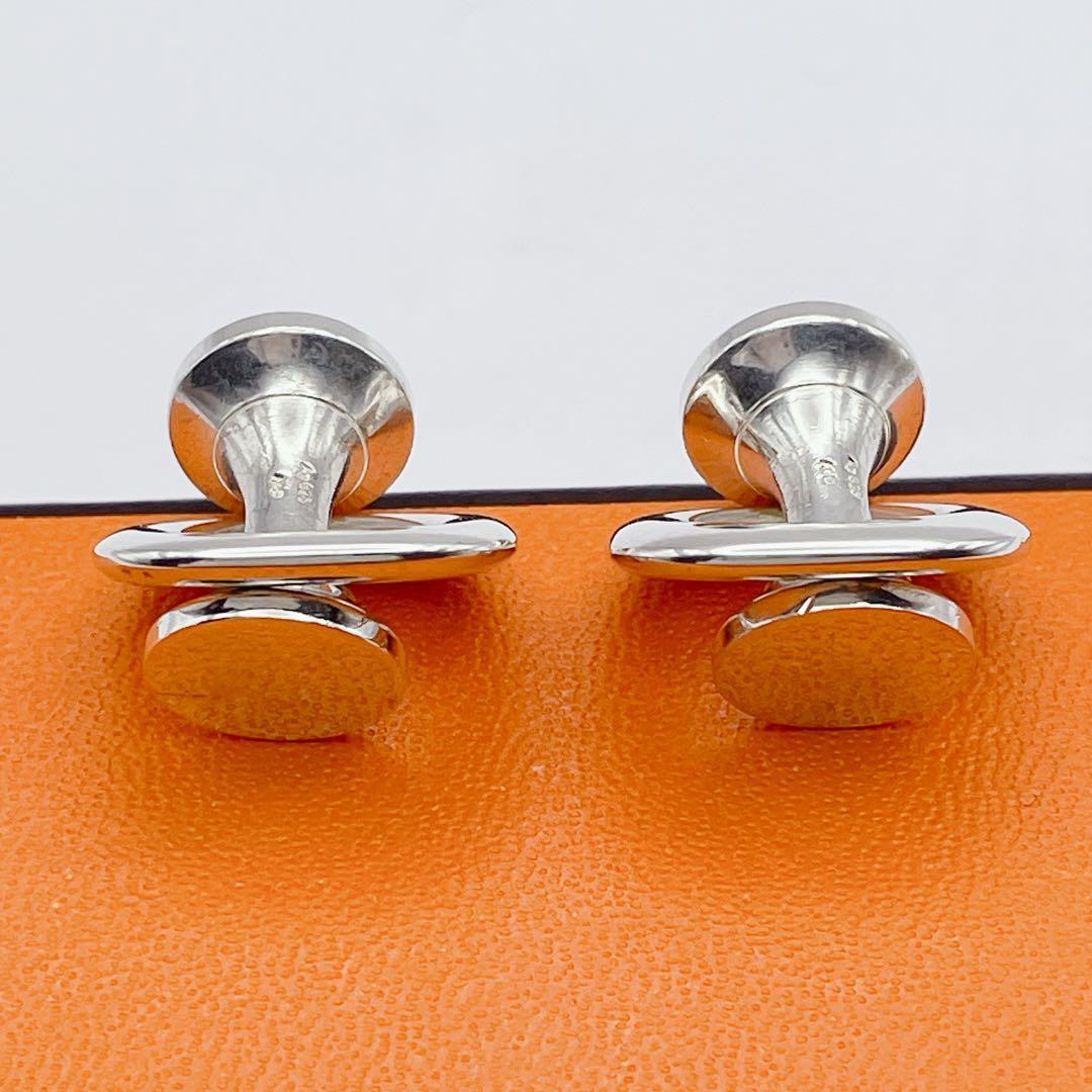 HERMES エルメス　カフリンクス　サークル　セリエ　スクエア　カットアウト