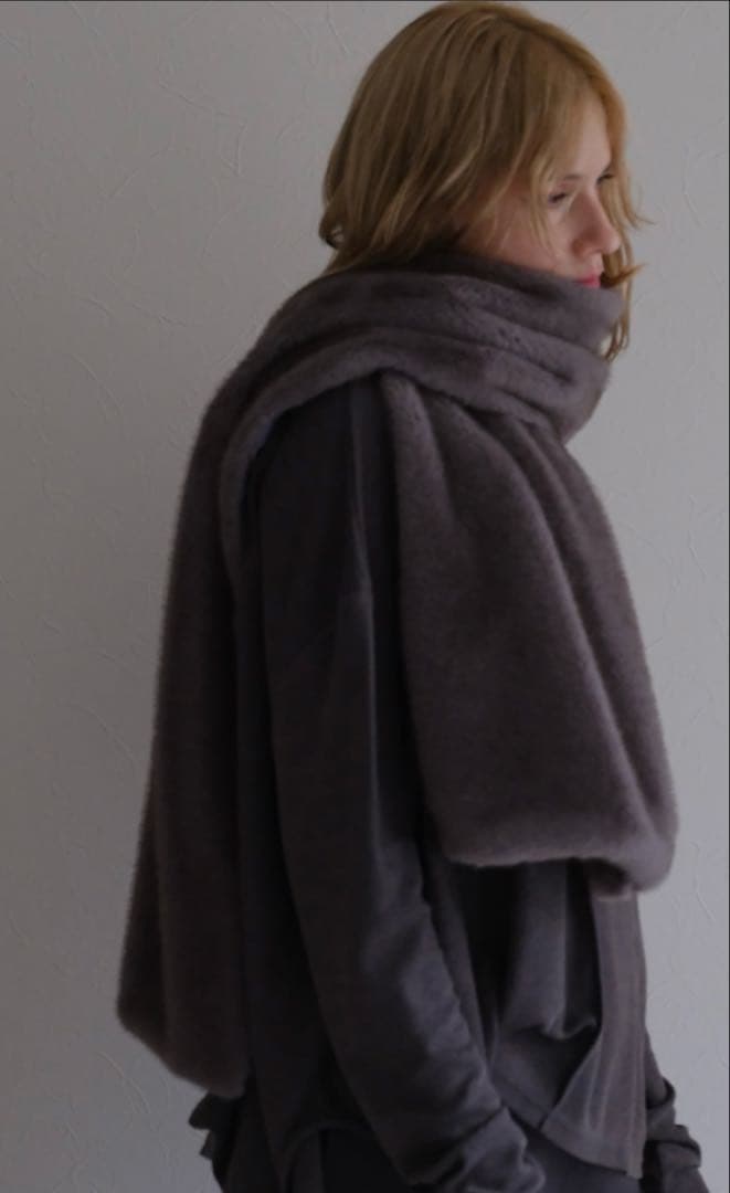 ella selectshop エラ ecofur stole gray