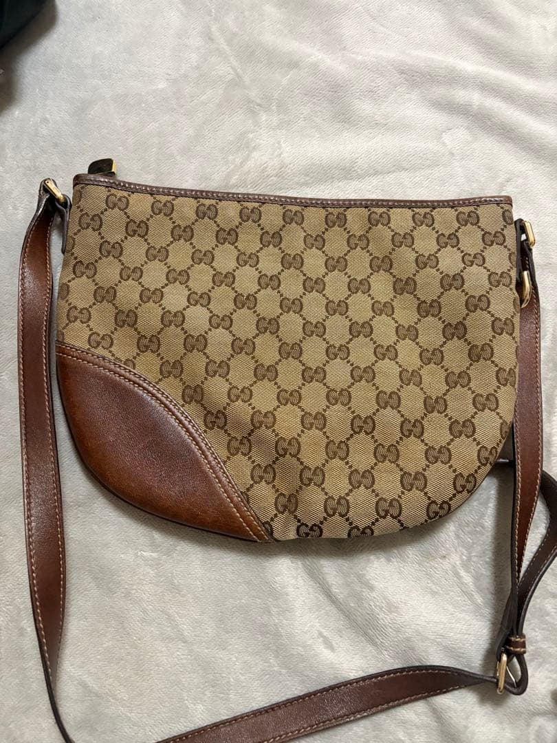 グッチ ニューブリット クロスボディ ショルダーバッグ GGキャンバス