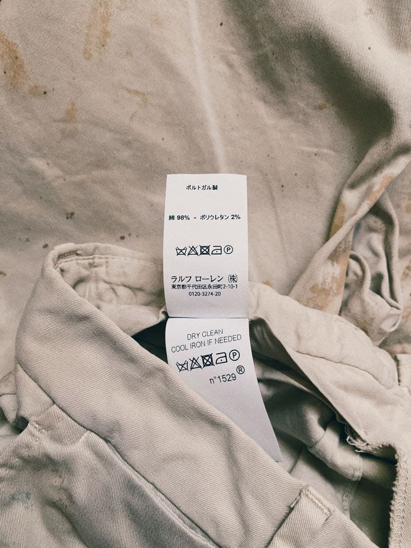 Ralph Lauren ダブルニー チノパン ペイント リメイク 古着