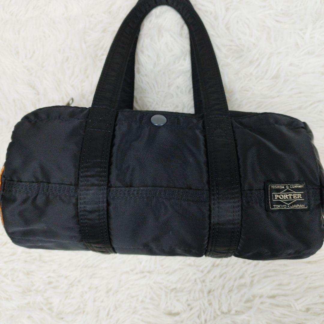 ✨美品✨ ポーター タンカー ドラムバッグ ミニボストンバッグ 黒 ナイロン