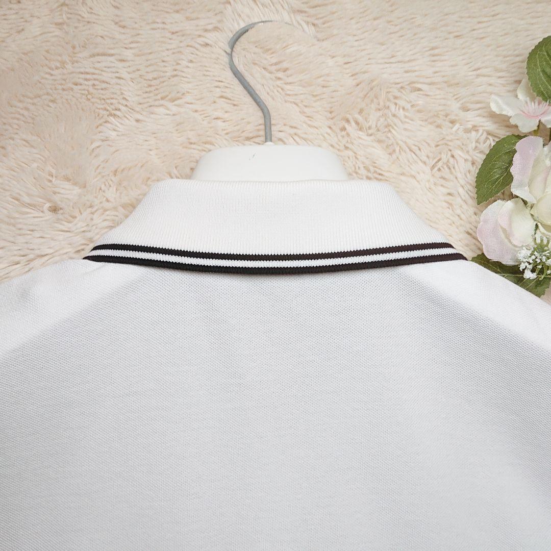 美品✨MONCLER ポロシャツ ホワイト ビッグロゴ ワッペン M