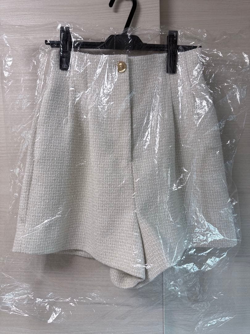 Rirandture ツィードハイウエストショートパンツ