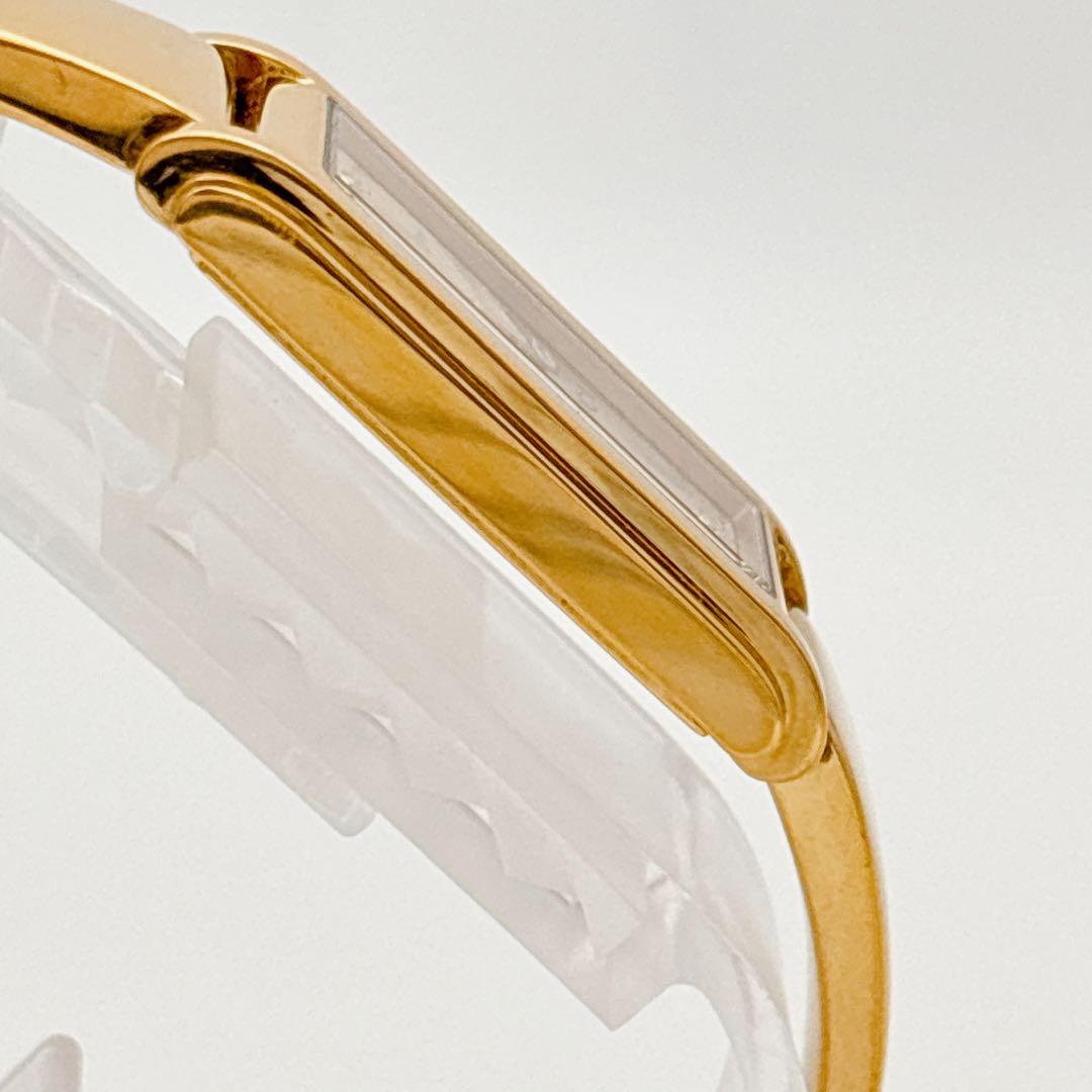 【希少・電池新品】GUCCI 109 ゴールド 2Pダイヤ バングルウォッチ