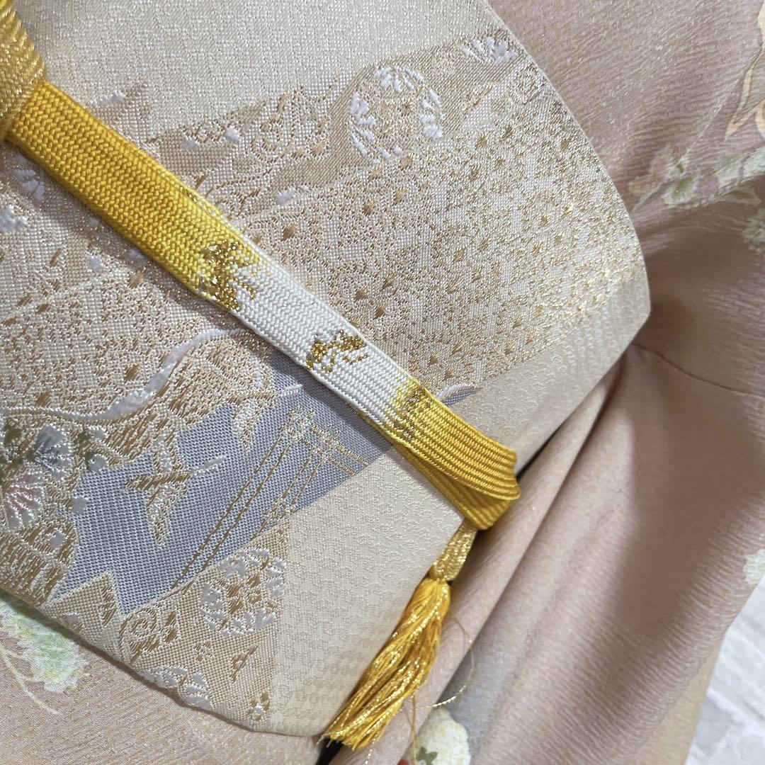 訪問着　フルセット　桜　絞り　パールトーン加工　春らしい　入学式　卒業式　P4