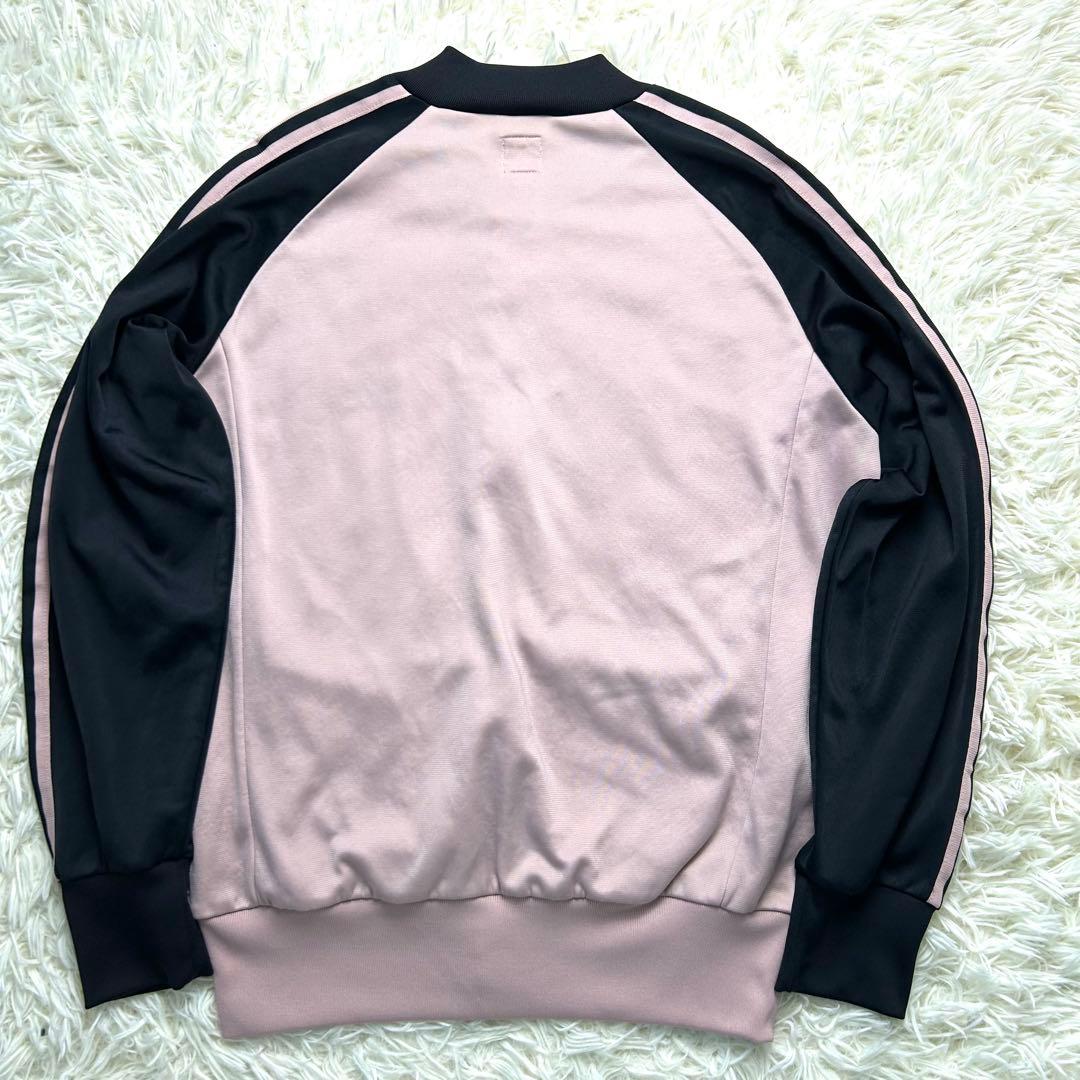 希少Lピンク黒 ビームス別注adidas トラックジャケット 刺繍ビンテージ