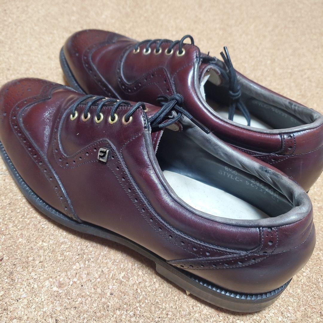 希少 ヴィンテージ フットジョイクラシック ウイングチップシューズ 茶 USA