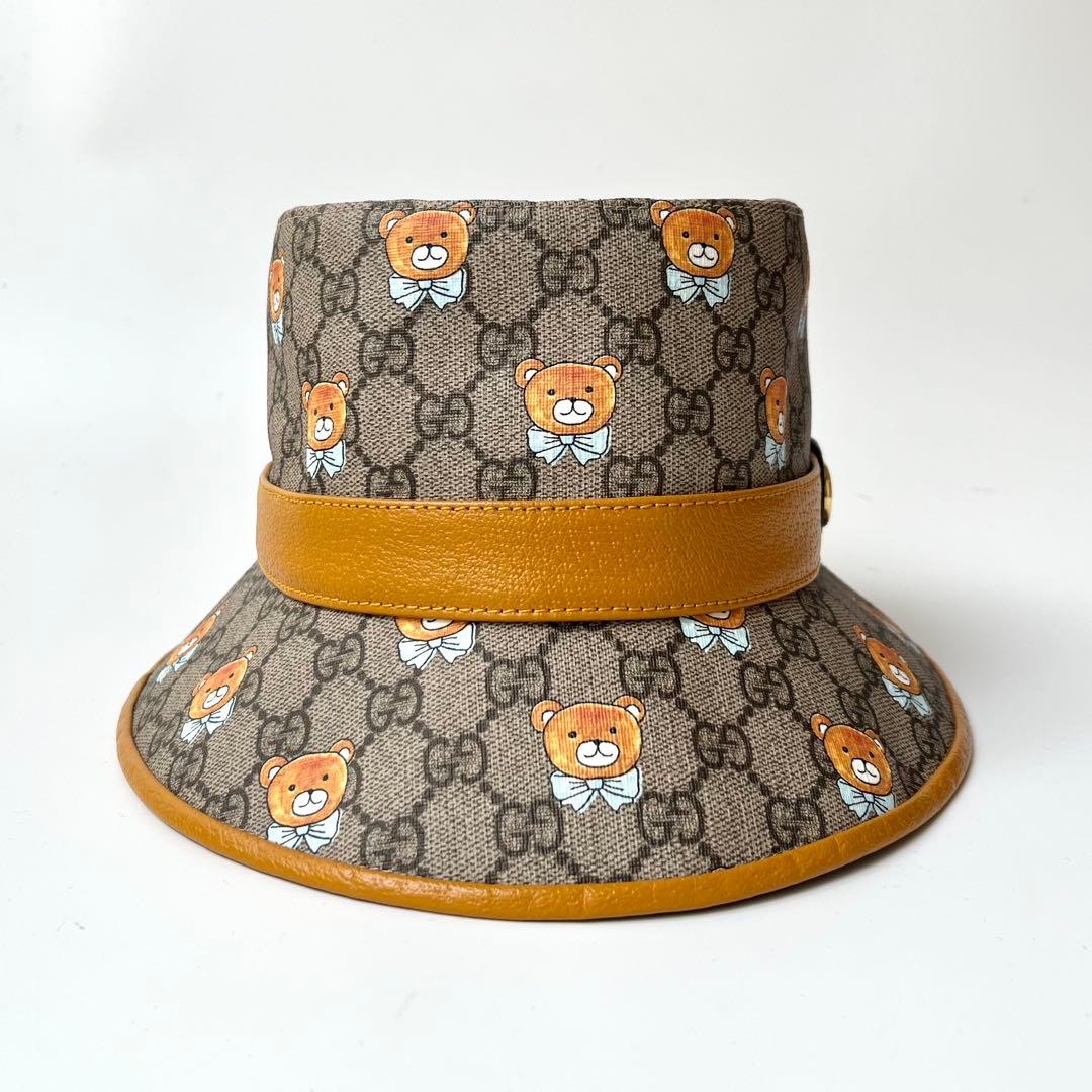 美品 グッチ バケットハット テディベア GGスプリーム EXO KAI