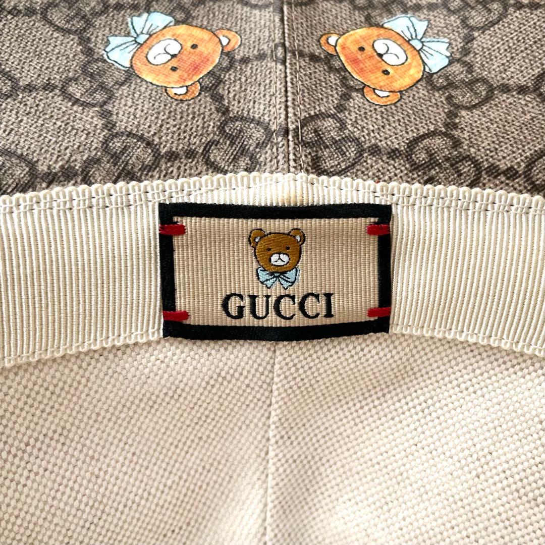 美品 グッチ バケットハット テディベア GGスプリーム EXO KAI