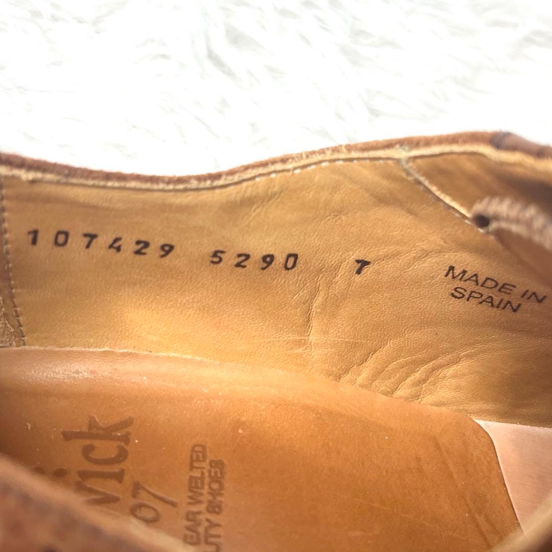 【美品】 バーウィック ウイングチップ バイカラー 切り替え 26.0cm 本革