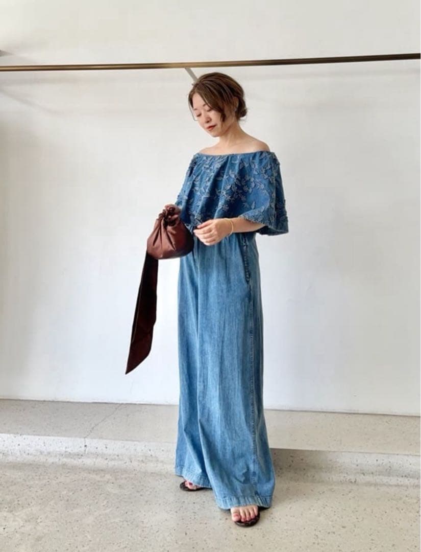 【美品】WhimGazette エンブロイダリージャンプスーツ